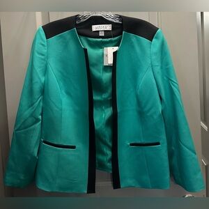 Kasper Size S Nantucket Jacket Jade/Black NWT